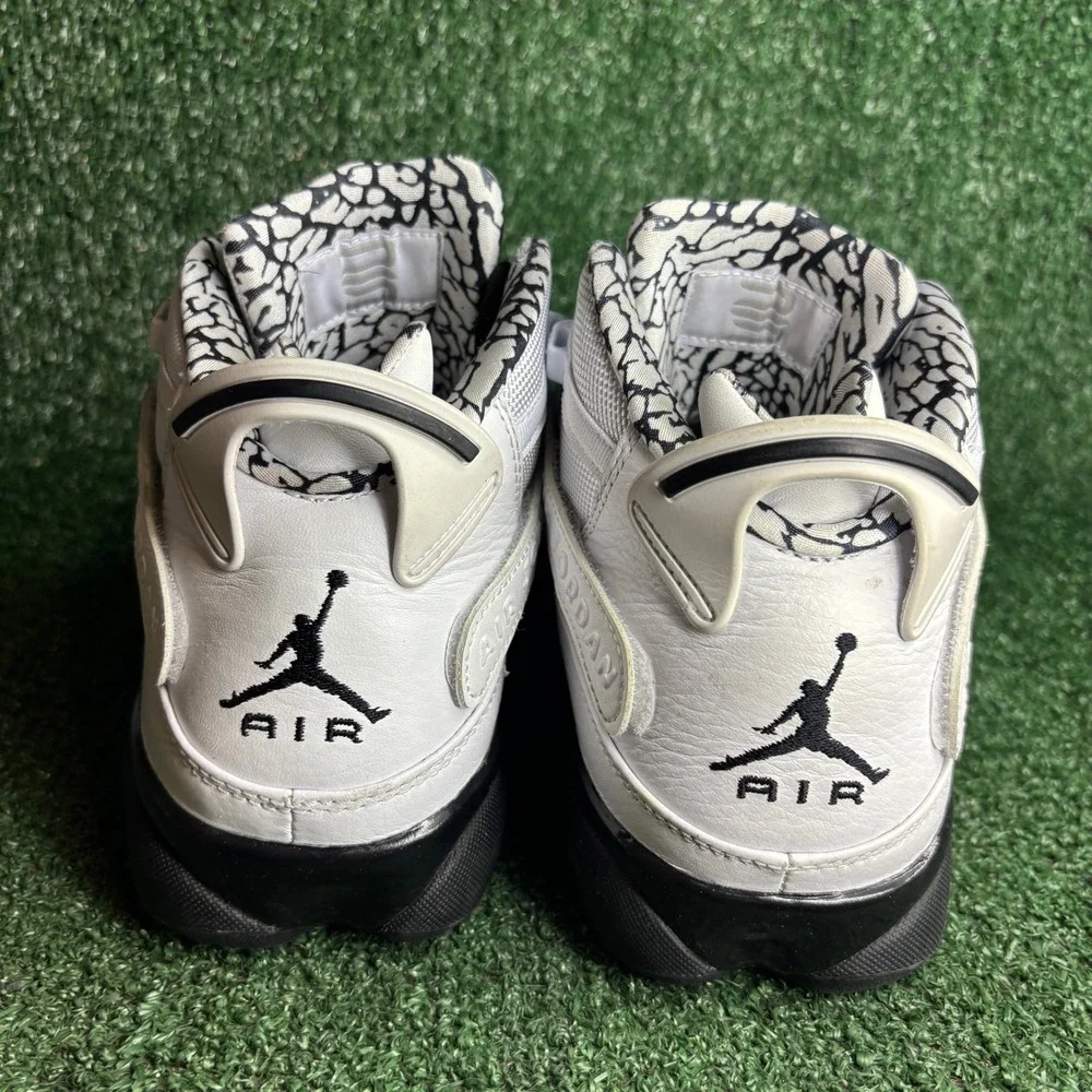 Jordan 6 Rings Motorsport Leather Athletic Basketball Shoes White Mens Size 10.5
